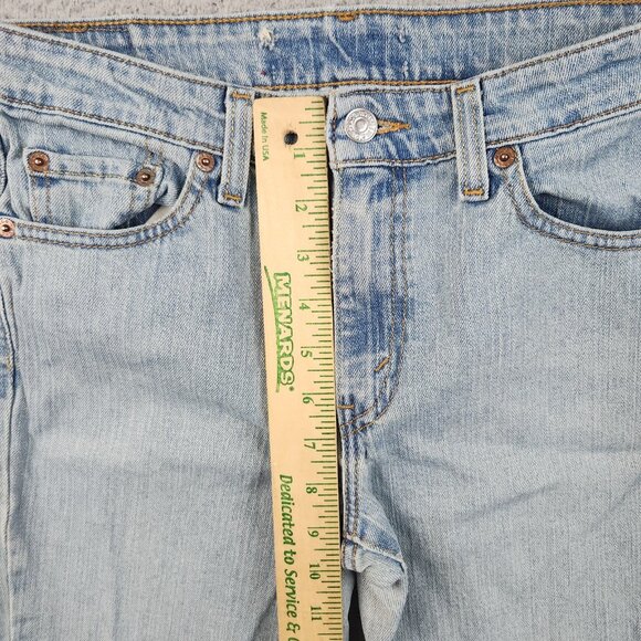 Levi's 519 Jeans Women's 9 JR S Low Flare Light Wash Blue Denim Pants Y2K - Picture 6 of 10